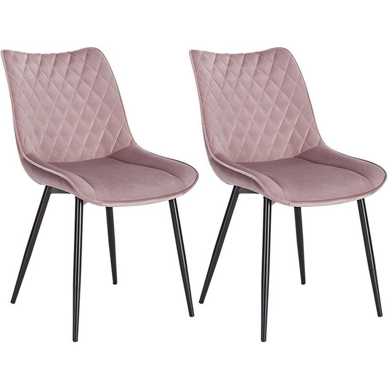 Woltu - 2pcs dining chairs Kitchen Counter chairs Lounge Leisure Living Room Pink