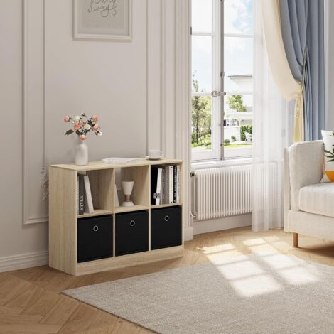 WOLTU 6 Cube Storage Unit Cabinet Bookcase Display Shelves- Light Oak