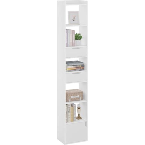 WOLTU 6 Shelves Standing Bookcase Shelving Storage Unit, White