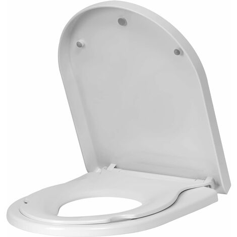 WOLTU Abattant WC Familial 361x454x44mm, Lunette de Toilette avec Siège Enfant Magnétique, Cuvette Toilette, Blanc