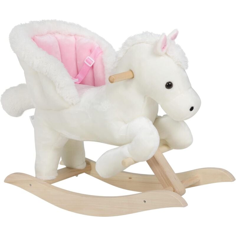 Woltu - Baby Rocking Horse Wooden Toddler Rocking Toy with Sound and Seat Safety