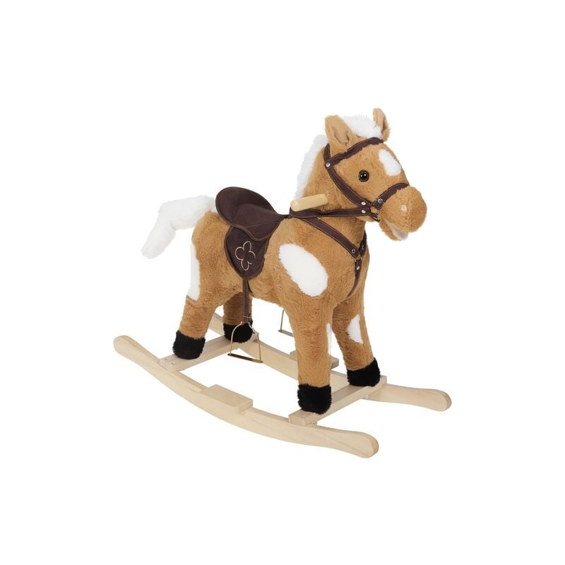 Woltu - Baby Rocking Horse Wooden Toddler Rocking Toy with Sound and Stirrups Gift