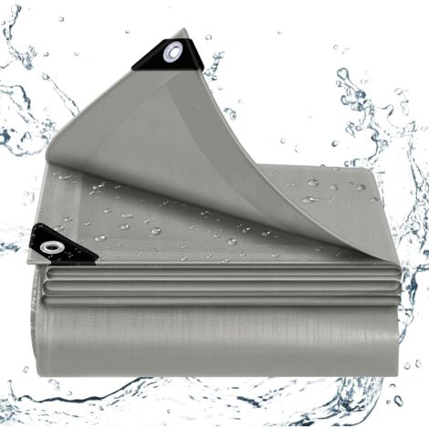 Woltu – Bâche de protection imperméable 1,5 x 2 m – PE 140 g/m² – Résistante aux UV – Protection extérieure contre intempéries