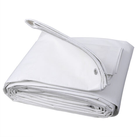 Woltu – Bâche de protection 6x8 m – Polyéthylène tissé 180g/m2 – Hydrofuge et résistant aux UV – Œillets métalliques tous les 50 cm