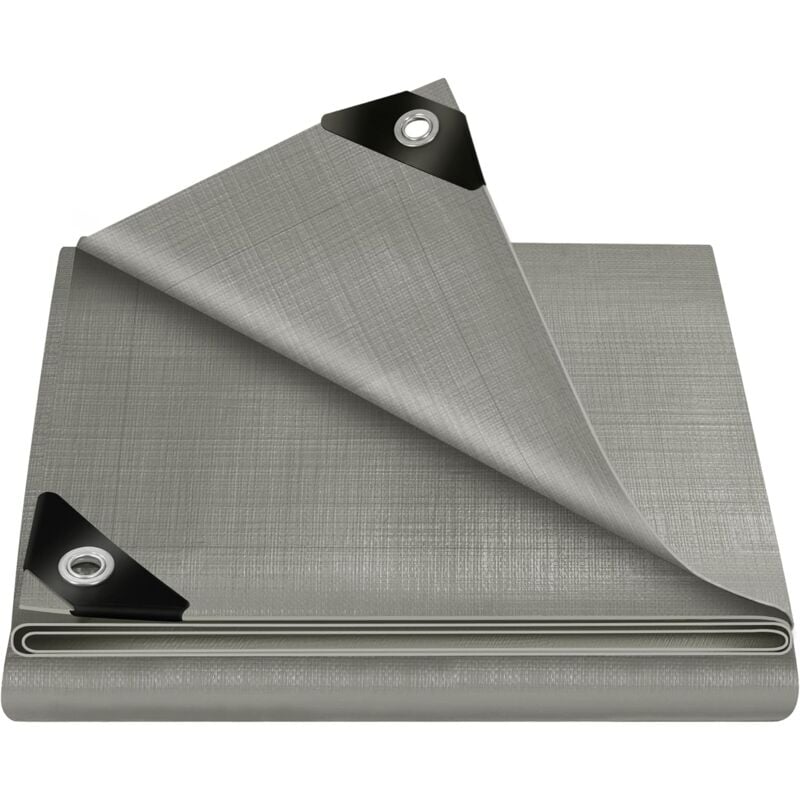 Woltu - Bâche de Protection en pe 180g/m², 2×2 m, Bâche Imperméable, Indéchirable et Multi-Usage avec Œillets en Métal pour Remorque, Camionnette,