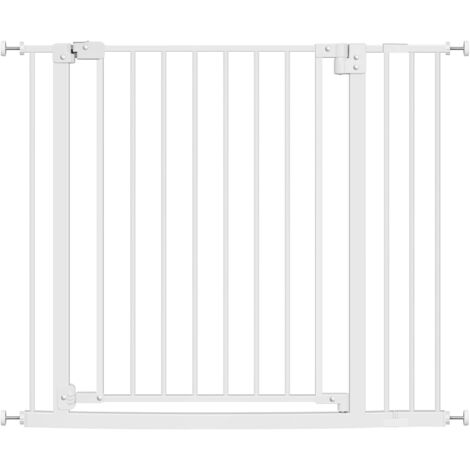 WOLTU Barriera di sicurezza per bambini per porte e corridoi. colore bianco. massima versatilità da 75 a 97 cm
