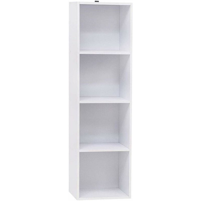 Woltu - bookcases Book Shelf Cube Storage Units Wood Storage Shelves for Bedroom White 106 cm