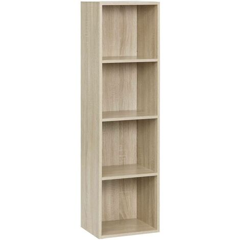 WOLTU bookcases Book Shelf Cube Storage Units Wood Storage Shelves for Bedroom Oak 106 cm