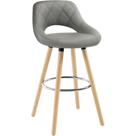 WOLTU Breakfast Kitchen Counter bar stools chairs Wood Legs barstools High stools Grey