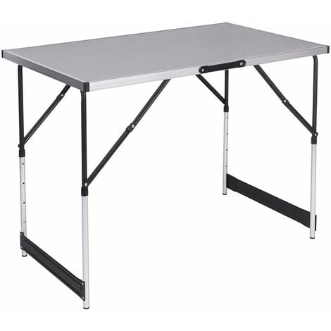 WOLTU Camping Table Picnic Table Folding Outdoor Garden Kitchen Work Table Adjustable Grey
