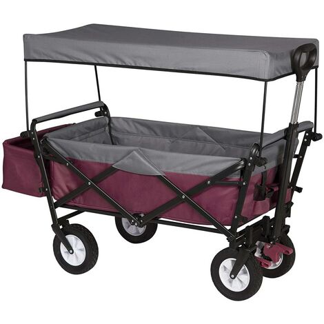 WOLTU Carrello a mano pieghevole con Tetto incluse borsetta supporto max 80 kg Fucsia