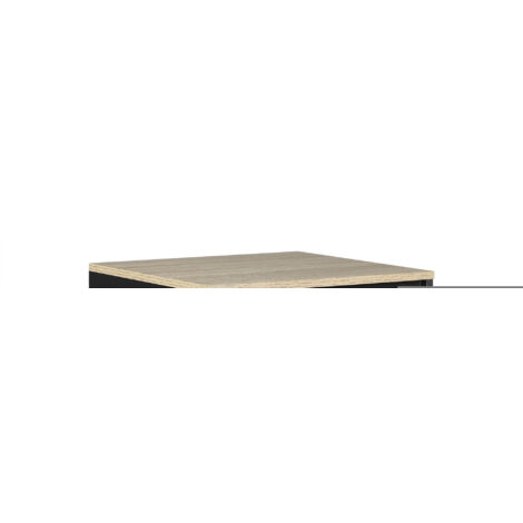 WOLTU Cassettiera Portadocumenti da Ufficio in Legno 3 Cassetti + Ruote, Rovere Chiaro e Nero