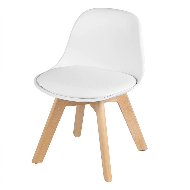 Woltu - Chaise enfant - Pieds en bois blanc - Scandinave - rembourré en pp+pu - (LxP)38x33x56cm