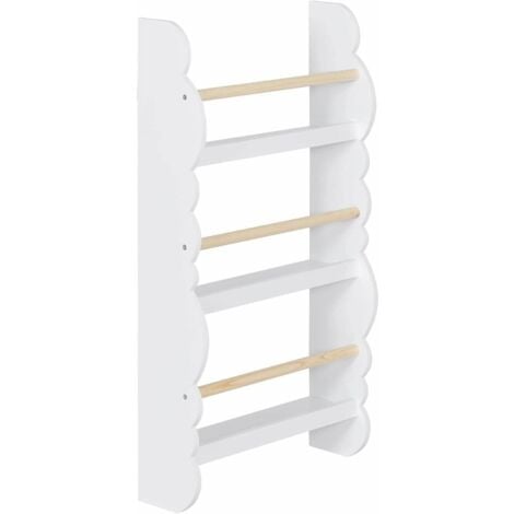 WOLTU Children bookcases Kids Display Bookshelf Storage Unit Shelving Wooden Rack White
