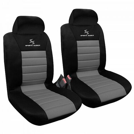 WOLTU Coprisedili Auto Anteriori Seat Cover Universali Protege Sedile 2Pz Grigio