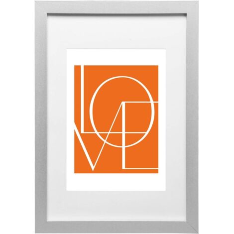 WOLTU Cornice per Foto 21x29.7cm A4 in Legno e Vetro Porta Foto da Parete Tavolo Argento