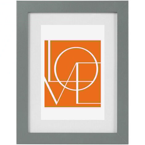 WOLTU Cornici in Legno Cornice Foto da Tavolo e Parate Portafoto con Passepartout Cornice Creativa Fotogramma Decorativo. Grigio. 13x18cm. 1 Pezzo