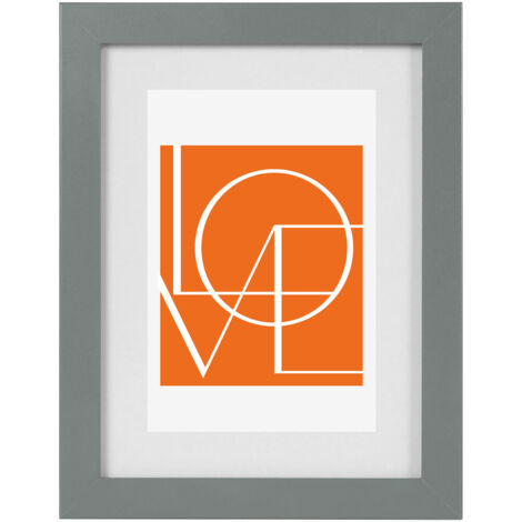 WOLTU Cornici in Legno Cornice Foto da Tavolo e Parate Portafoto con Passepartout Cornice Creativa Fotogramma Decorativo. Grigio. 15x20cm. 1 Pezzo