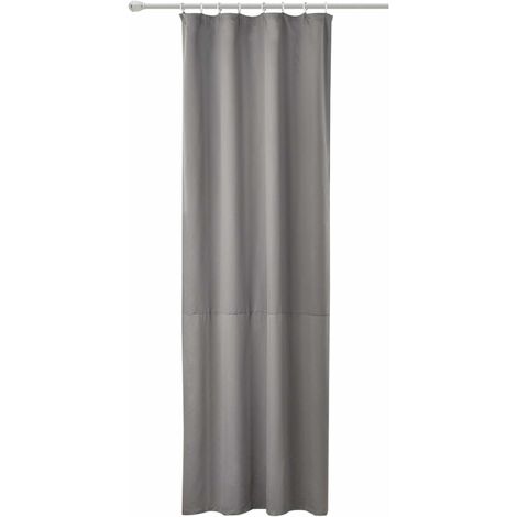WOLTU Cortina Opaca el cordón el Sombreado Cortinas de Luz para la Entrada Principal Dormitorio 135x175 cm Gris Oscuro (1 Pieza)  ,Cortina sin correas