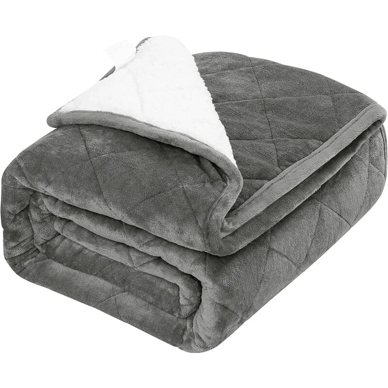 Woltu - Couverture Lestée, Couverture Pondérée 7kg, Contre Stress, Insomnie, Anxiété, 150x200cm Gris, GD008gr7M02