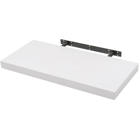 WOLTU Estantería Flotantes Blanco Baldas 50cm Estante para Pared de Tablero de Madera