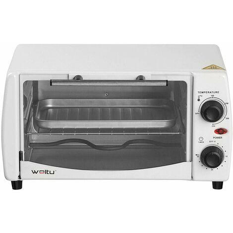 WOLTU Forno Elettrico 12L Potenza 800W timer griglia Cuisine Piccolo Girarrosto Bianco