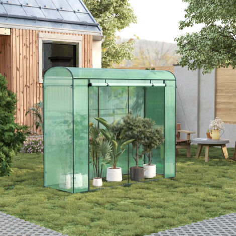 WOLTU Garden Greenhouse Outdoor Grow House with Door and 2 Windows, Green