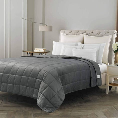 WOLTU Gewichtsdecke 9kg 200x230cm Therapiedecke für Erwachsene, Entspannungsdecke Therapie aus Mikrofaser, Cashmere Feeling Beschwerte Decke Anti Stress, Weighted Blanket für besseren Schlaf