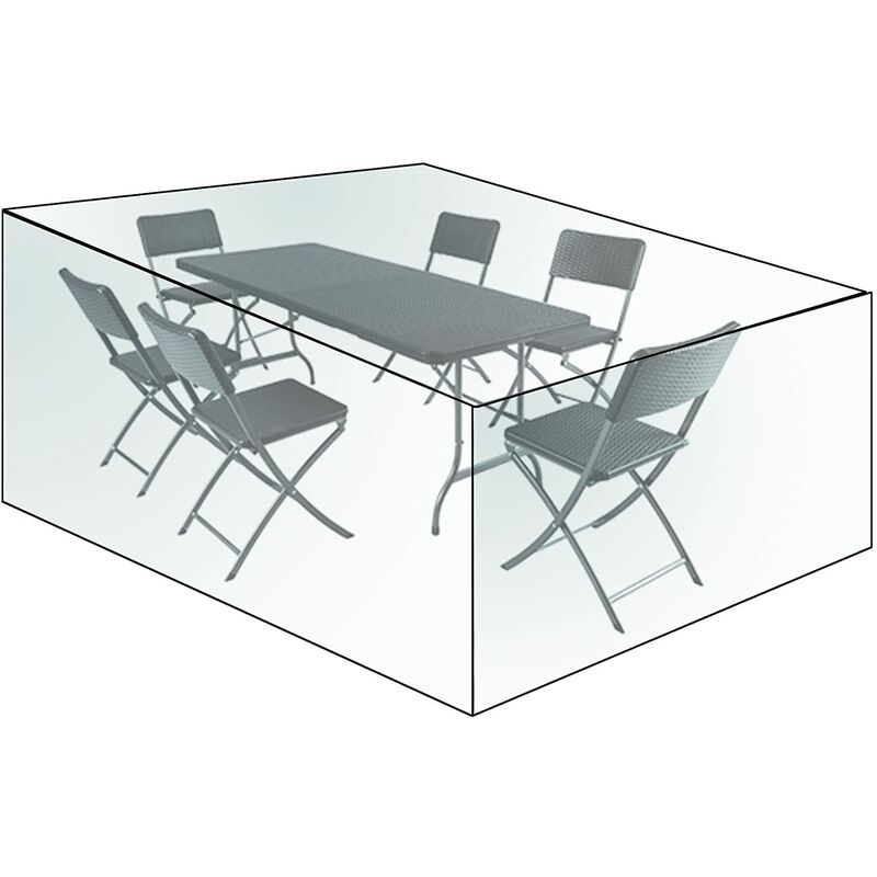 Housse de protection pour meubles de jardin. Imperméable.240x136x88 cm. Transparent - Woltu