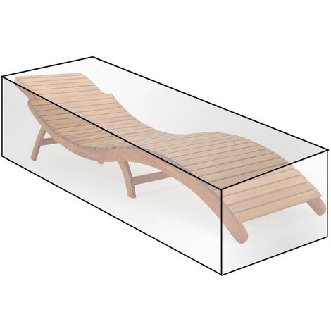Woltu – Housse de protection pour meubles de jardin 218x77x55cm – Tissu polyéthylène 600D indéchirable – Imperméable et anti-UV – Fixation avec câble intégré