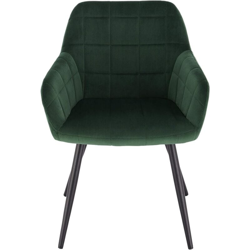 Kitchen Dining Velvet chairs Bedroom chairs Living Room Backrest chairs Green - Woltu