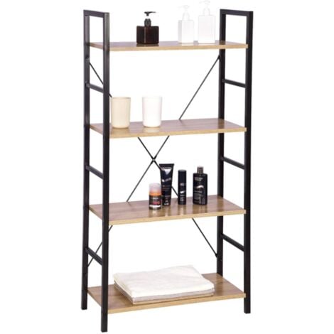 Libreria woltu scaffale in metallo legno 6 ripiani scaffalatura fioriera  porta piante - IdeaLuceStore