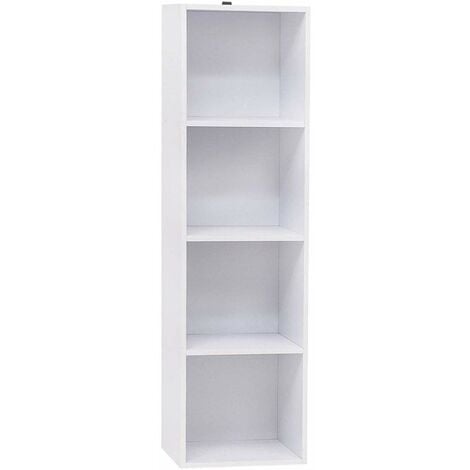 WOLTU Libreria Scaffale Bianca Mensola di Legno da Esposizione per Casa Ufficio
