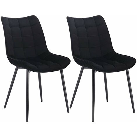 Ensemble de 6 chaises élégantes adaptées à une salle à manger ou à l'étude de velours différentes couleurs
