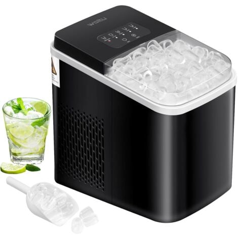 WOLTU Macchina per Cubetti di Ghiaccio 1.4L Macchina del ghiaccio 15kg in 24h, Nero