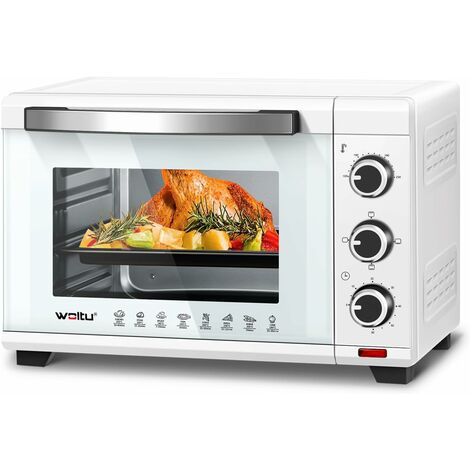 Woltu – Mini four électrique 28L 1600W – Température 100-230°C – Minuterie 60 min – Cuisson grill, réchauffage, décongélation – Design moderne