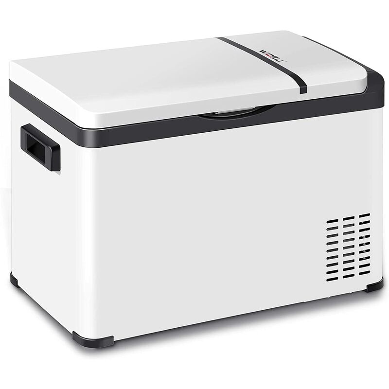 Mini Frigo de Voiture. Petit Réfrigérateur Portable Chaud/Froid. Glacière Électrique 30L. 61x32x40 cm. Blanc - Woltu