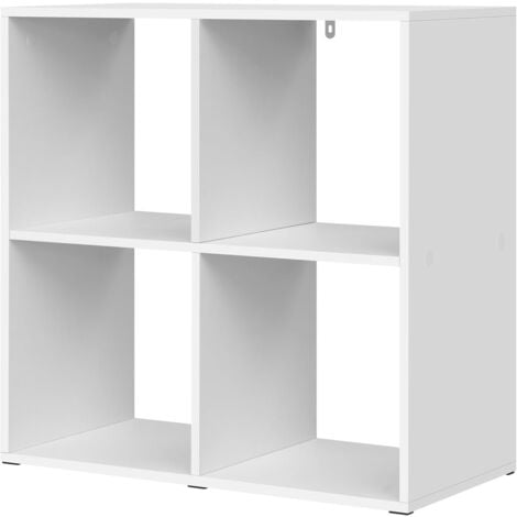 WOLTU  Mobili Scaffale Cubi Libreria Moderna 4 Cubi Bianco