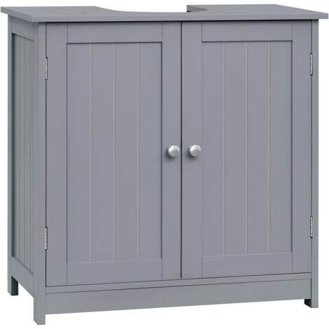 WOLTU Mueble para Debajo del Lavabo Madera  2 Puertas para Cuarto de Ba?o 60x60x30cm