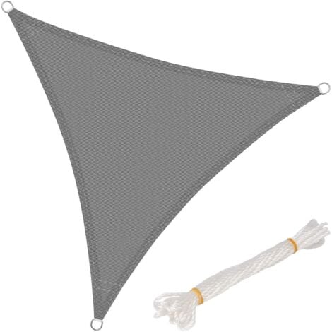 WOLTU Outdoor Sun Shade Sail Patio Suncreen Awning Garden Sun Canopy UV Block Grey 3x3x3m