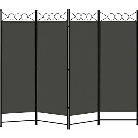 Woltu – Paravent pliable 4 panneaux 223x172cm – Brise-vue opaque en tissu polyester – Séparateur de pièce léger et portable – Pour intérieur et extérieur