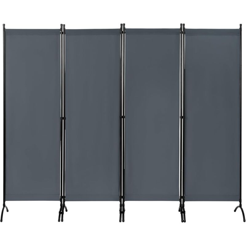 WOLTU Paravent, 224x182cm, Séparateur de Pièce, Brise-Vue, Écran de Confidentialité, Paravent Pliable, en Tissu avec Revêtement PA, et Pied en Métal,