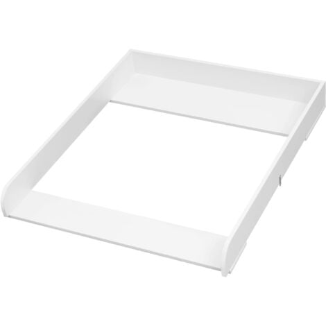 WOLTU Plan à Langer, 70x80 cm, Plan à Langer pour Commode (Profondeur : 47, 5-50 cm), Plateau à Langer Amovible, Blanc
