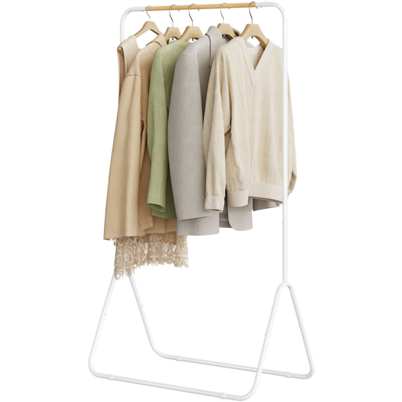 Portant à vêtements en Fer, Porte-vêtements portemanteau Environ 79x43x145cm, Blanc - Woltu