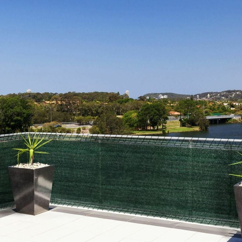 Privacy Garden Screen Fence Cover Net Panel Balcony uv Protection Shade Green 1x15m - Woltu