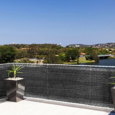 WOLTU Privacy Garden Screen Fence Cover Net Panel Balcony UV Protection Shade Anthracite 1x6m