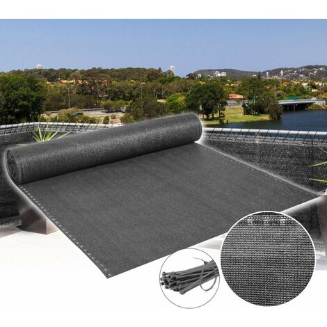 WOLTU Privacy Garden Screen Fence Cover Net Panel Balcony UV Protection Shade Anthracite 2x15m