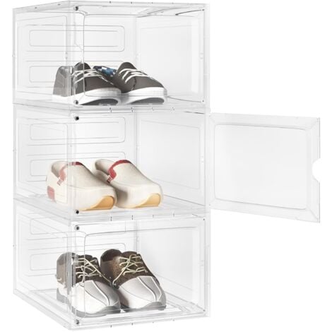 Scarpiera, Organizer Per Scarpe Trasparente, Contenitori Per Scarpe  Impilabili, Scatole Per Scarpe Pieghevoli Con Ante, Contenitori Per  Organizer Per Scarpe Per Donne, Uomini, Ragazzi, Scarpe Da Ragaz :  : Casa e cucina