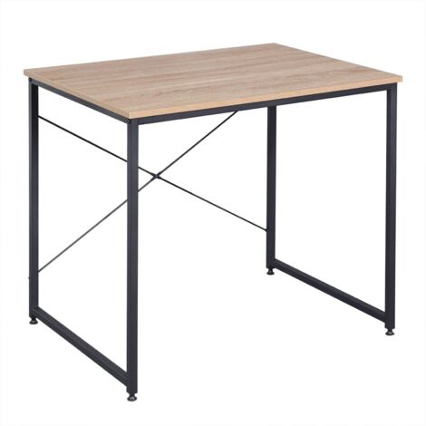 WOLTU Scrivania Computer Tavolo PC Scaffale Moderno per Ufficio Lavoro Studio Legno+nero