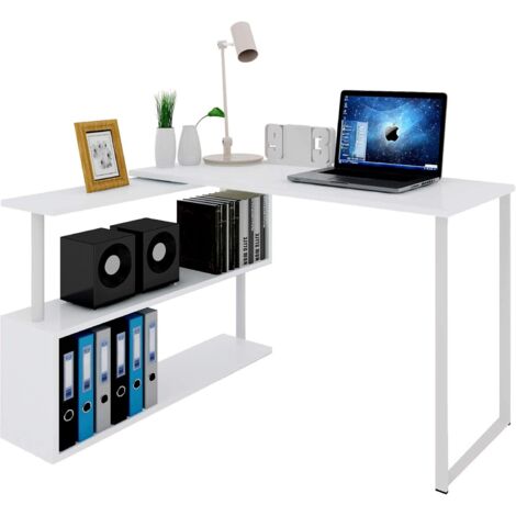 WOLTU Scrivania per Computer Tavolo tazione di Lavoro Studio Ufficio Bianco